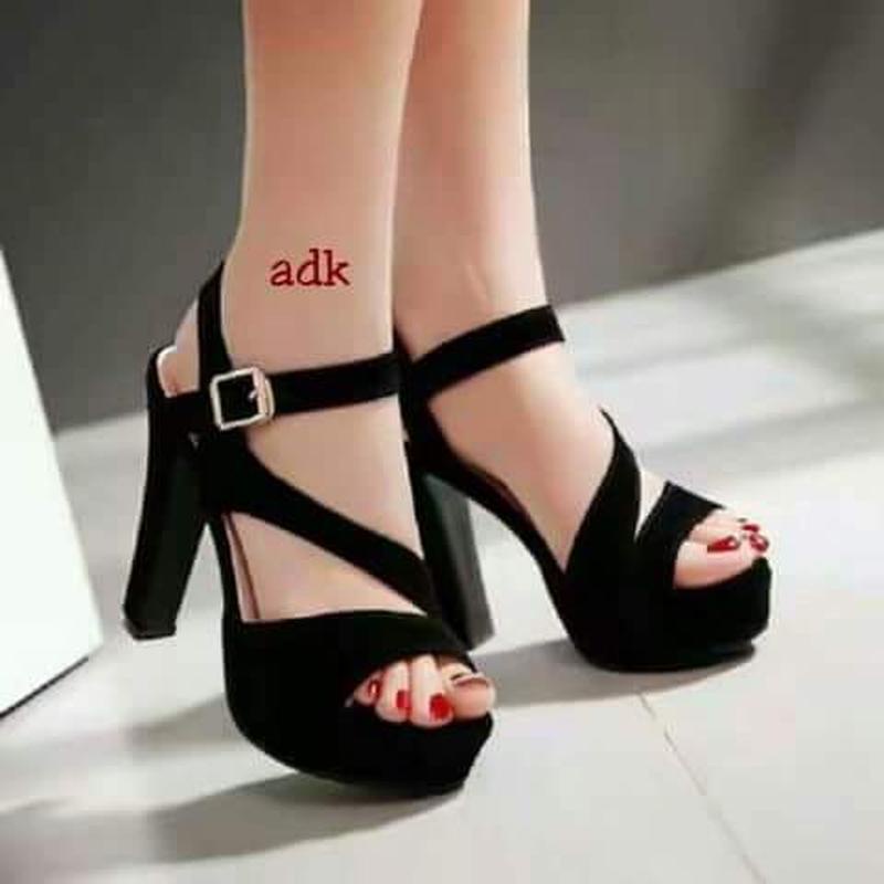 Heels Wanita Tali Tutup Sintetis Cafana Sandal High Heels Wanita Sdh155 Heels
