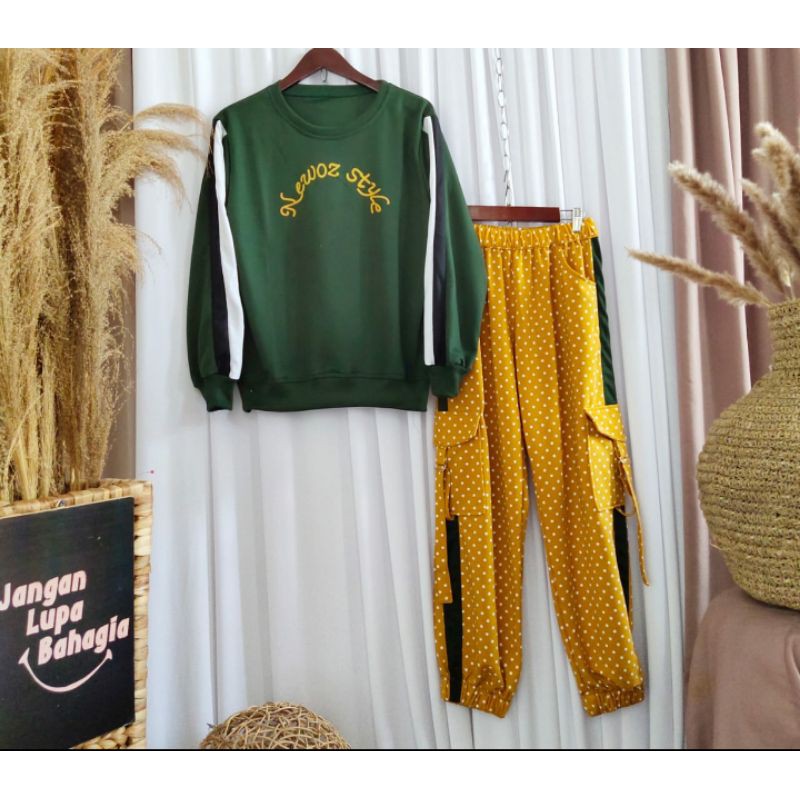 Set New OZ Style/Newoz style/Setelan Olahraga/Setelan Gowes/Setelan Senam/Setelan Zolaqu