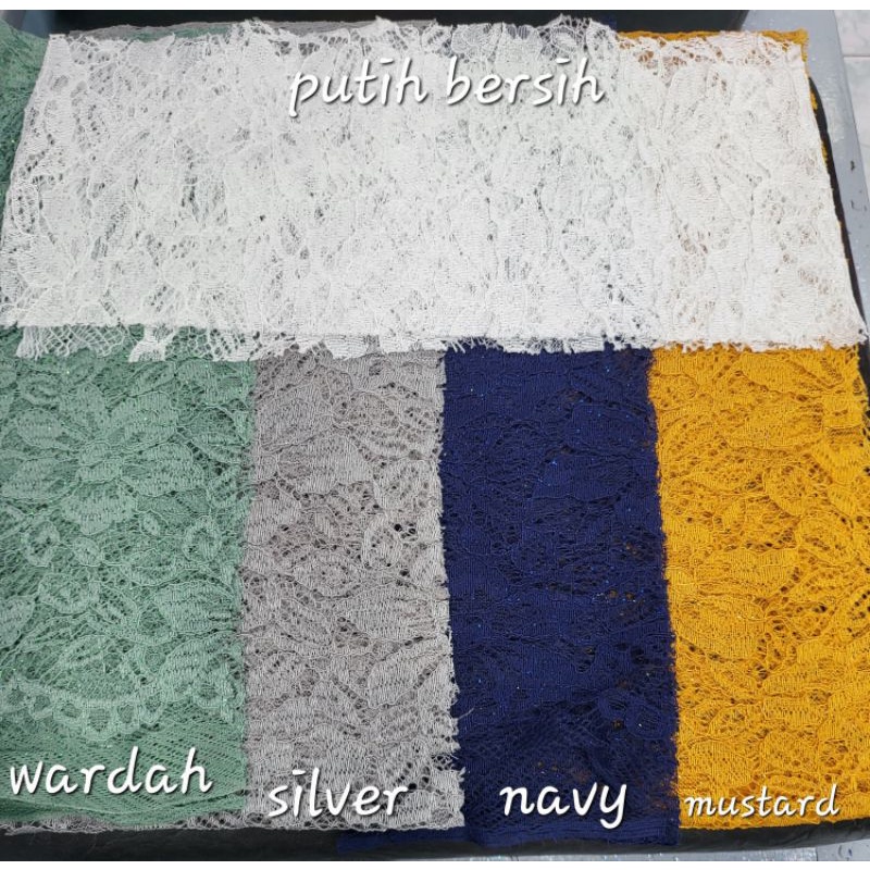 kain brokat corneli/korneli gliter/brukat/corneli lace gliter.warna ada pd foto