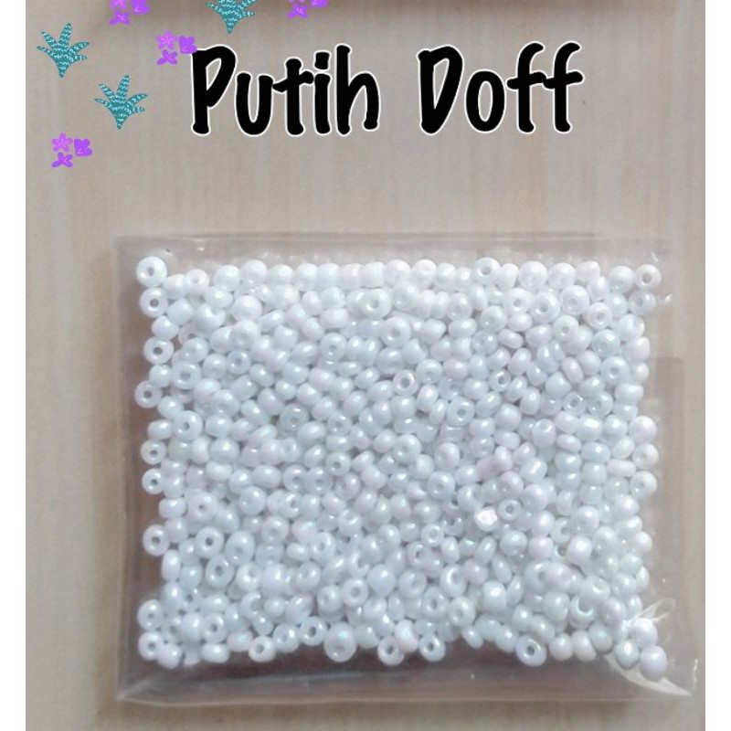 Manik Mote  Payet Pasir 10 gram  Putih Doff