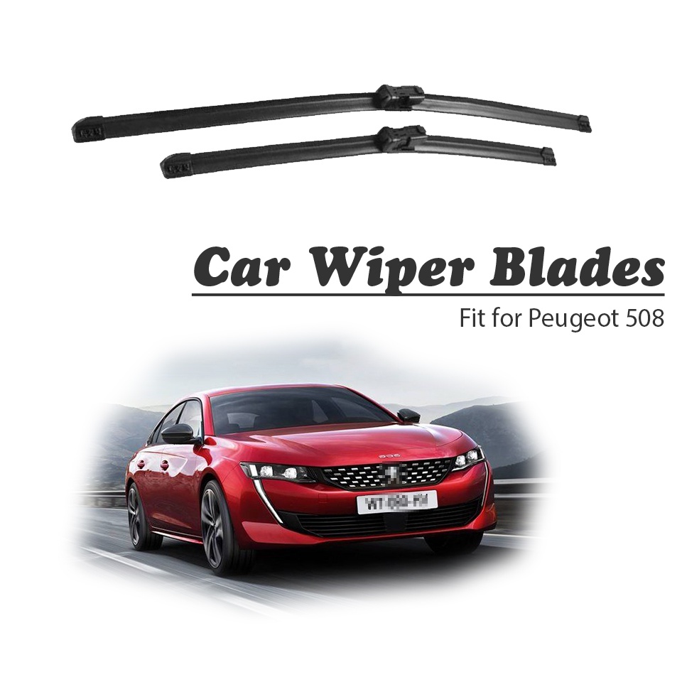 1 Set Karet Wiper Depan Mobil Untuk Peugeot 508 2010 2012 2013 2014 2015