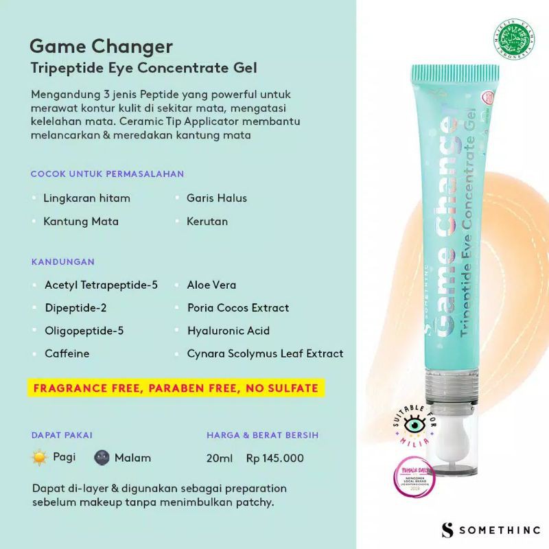 (BPOM) SOMETHINC Game Changer Tripeptide Eye Concentrate Gel 20ml