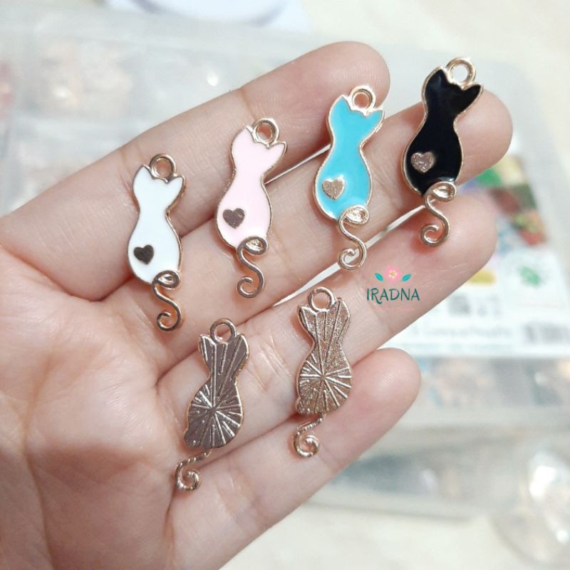 Bandul Kalung Gelang Keychain Bentuk Kucing