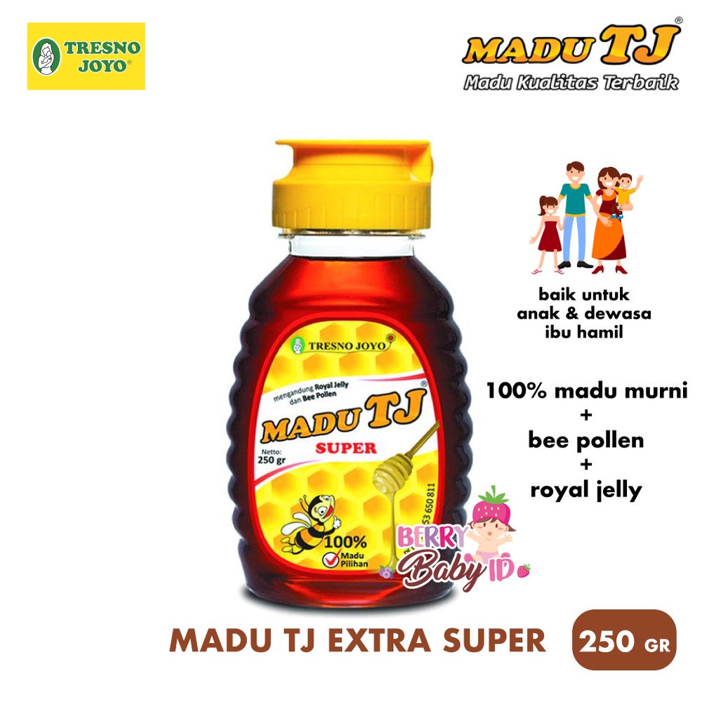 Tresnojoyo Madu TJ Extra Super Madu Asli Original Tresno Joyo 250 gr Berry Mart