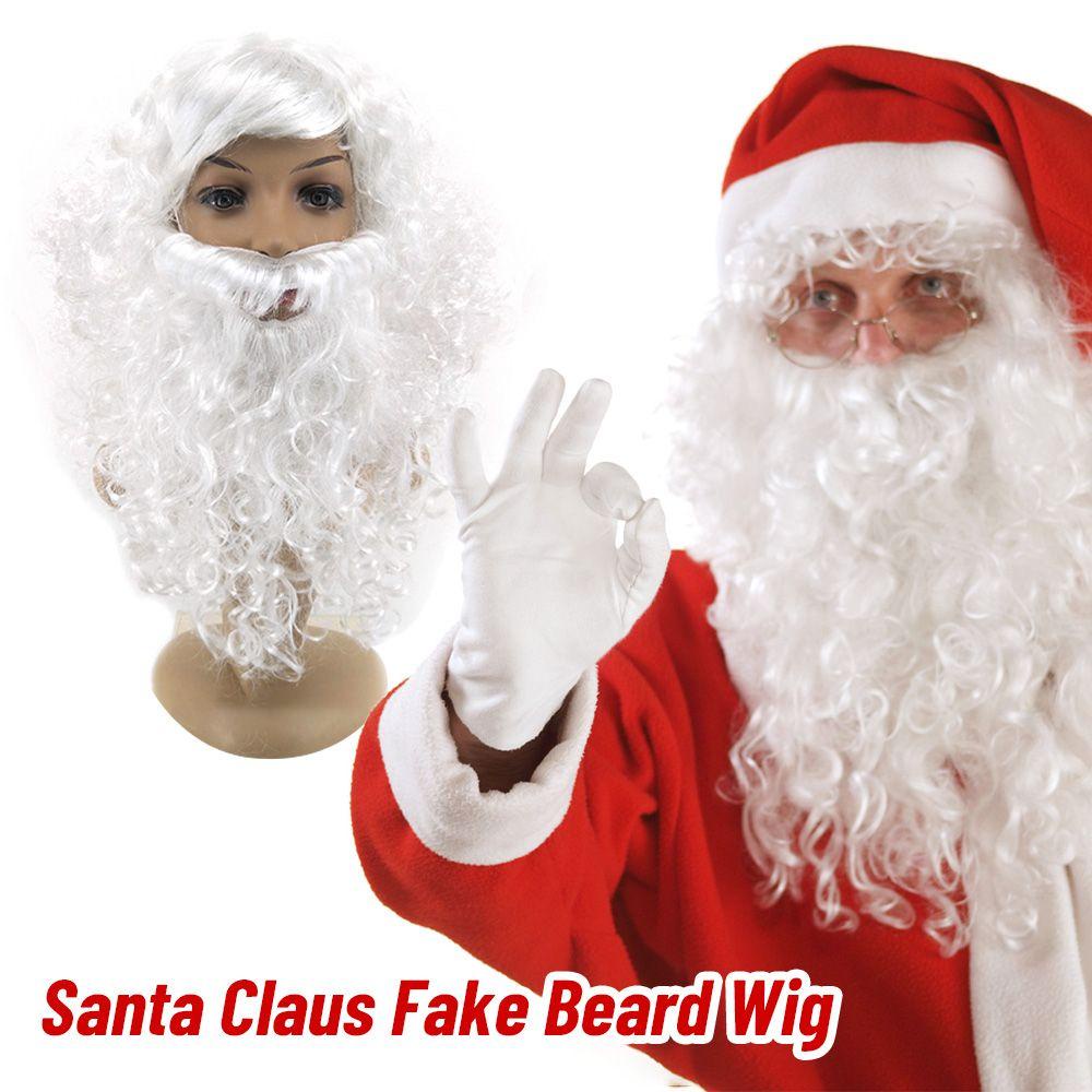 Wig Santa TOP Hot Party Carnival Rambut Pendek Wig Jenggot