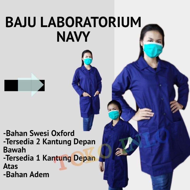 Jual Baju Laboratorium Warna Navy Jas Laboratorium Warna Navy Jas Lab