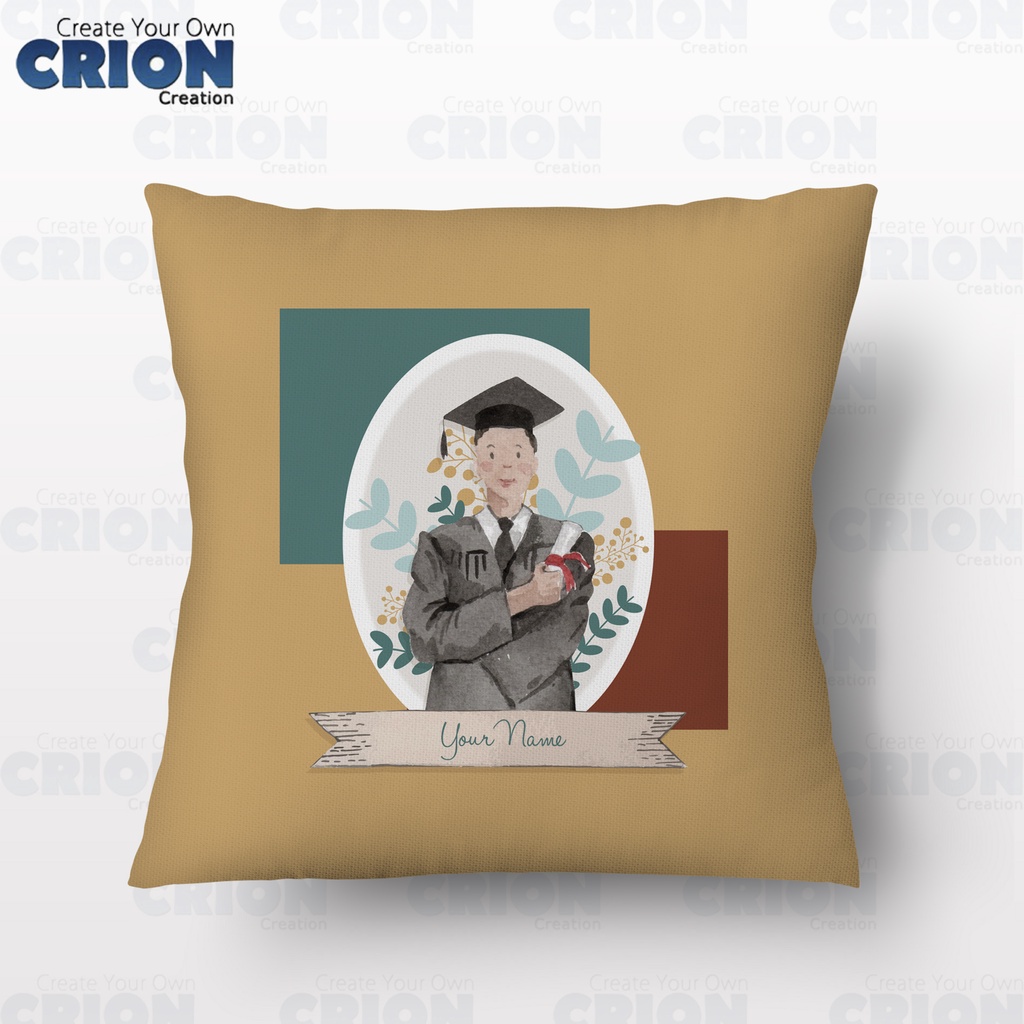 Bantal Wisuda / Graduation - Bisa custom Nama - souvenir/kado - By Crion