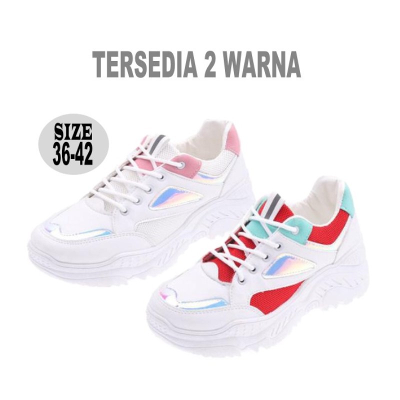 Sepatu Wanita Import Sneakers Wanita Putih Sepatu Olahraga Sneaker Cewek Sport Running shoes SP-117