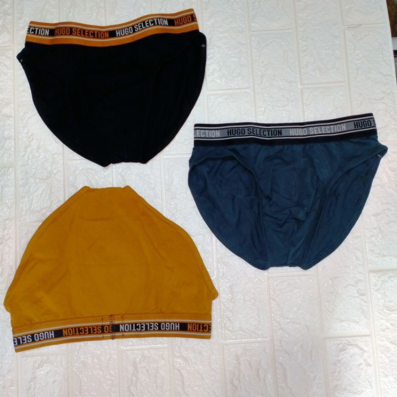 CD HUGO || HUGO SELECTION ORIGINAL || CELANA DALAM HUGO ASLI ORIGINAL 1BOX ISI 3 PCS/