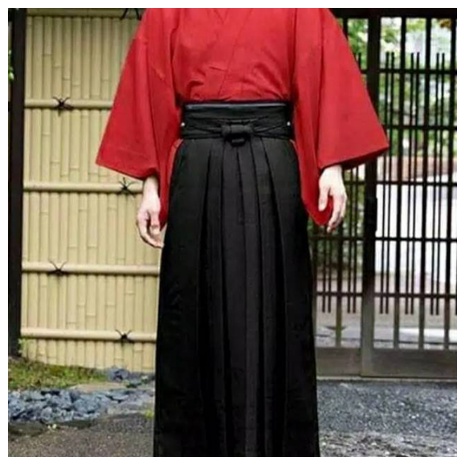 YUKATA HAKAMA MERAH HITAM JAPAN DRILL KIMONO COSTUM COSPLAY SIZE BISA REQUEST