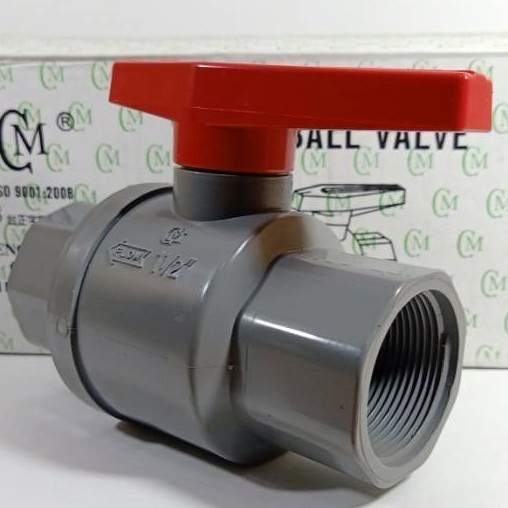 Ball Valve Pvc Drat Dalam 1/2&quot; Merk Cm