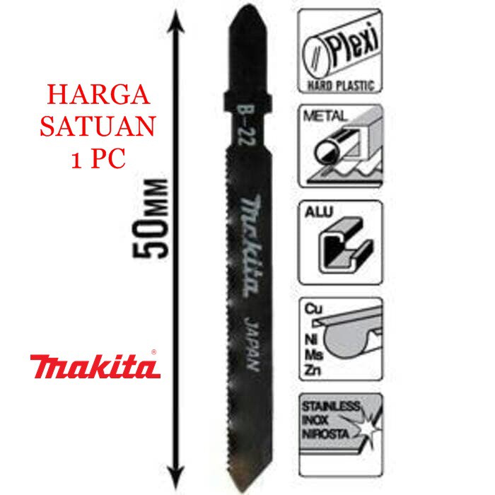 Jual Makita B Mata Jigsaw Pcs B Jig Saw Blade B Setara T A