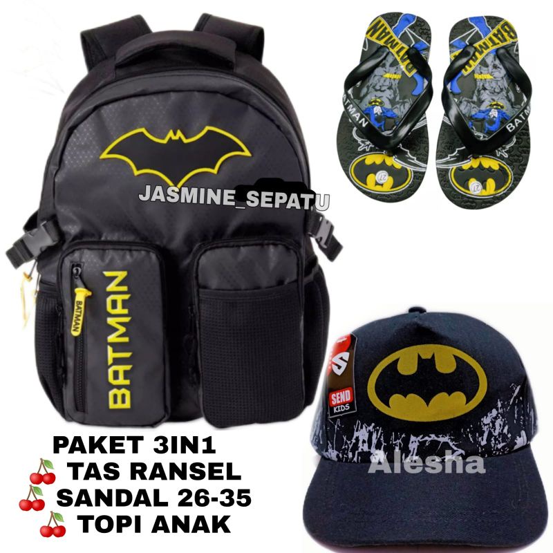 Tas anak ransel karakter  gratis waistbag topi bordir jam tangan tempat pinsil - tas anak Tas anak laki laki