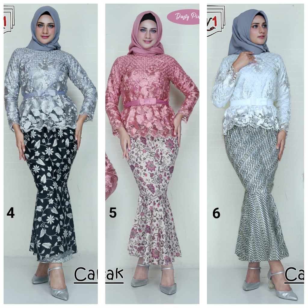 Kebaya Modern Tulle Cantika Aneka Pilihan Warna