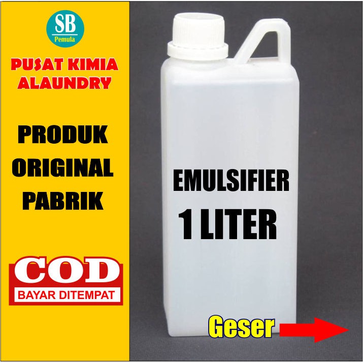 Emulsifier pembersih noda minyak, kecap, saus, pembersih pakaian deterjen laundry 1 liter
