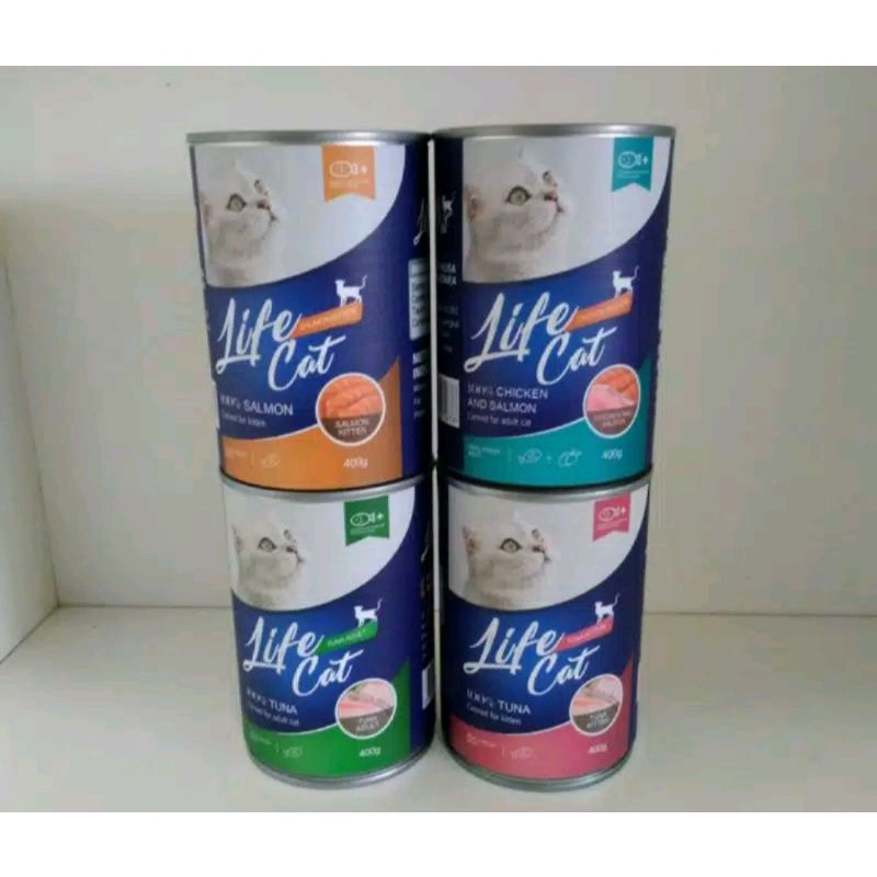 Life Cat Kaleng 400gr | Makanan kucing basah wet food