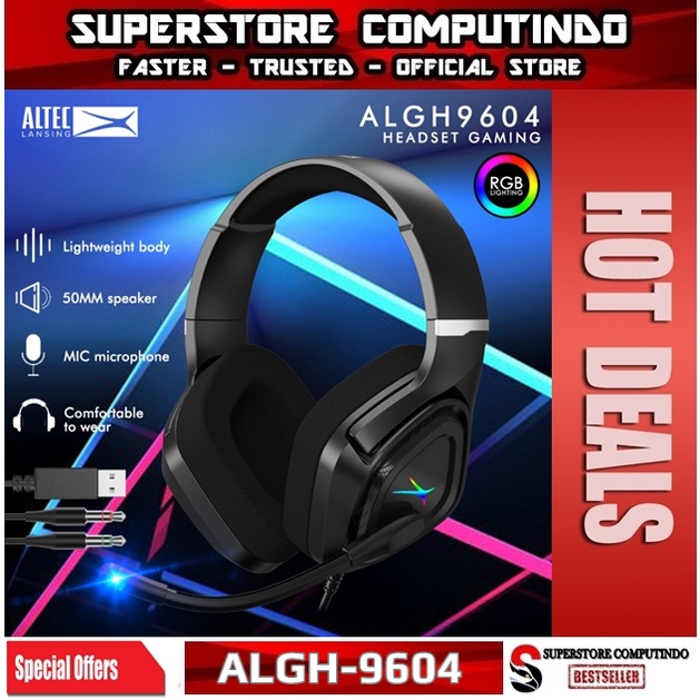 Headset Gaming Altec Lansing ALGH-9604 Wired RGB 3.5mm-Altec ALGH9604