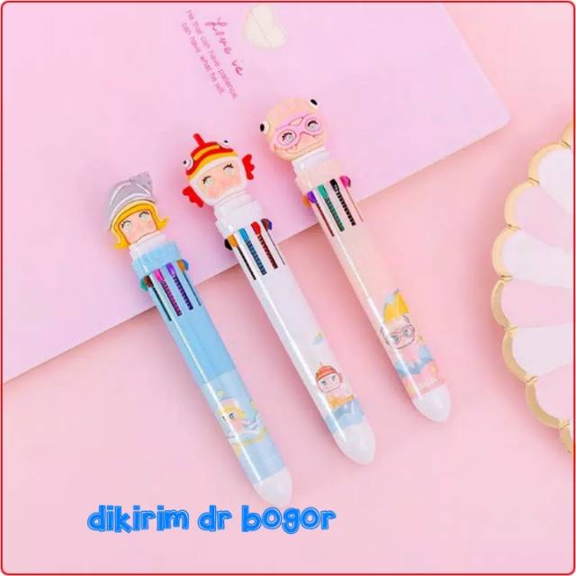 

MOS Pulpen 10 Warna Karakter Manusia Dunia Laut Cute ~♥~