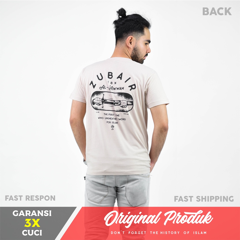 KAOS QAF ZUBAIR IBN AL AWWAM - Original Kaos Qaf Moeslem Apparel