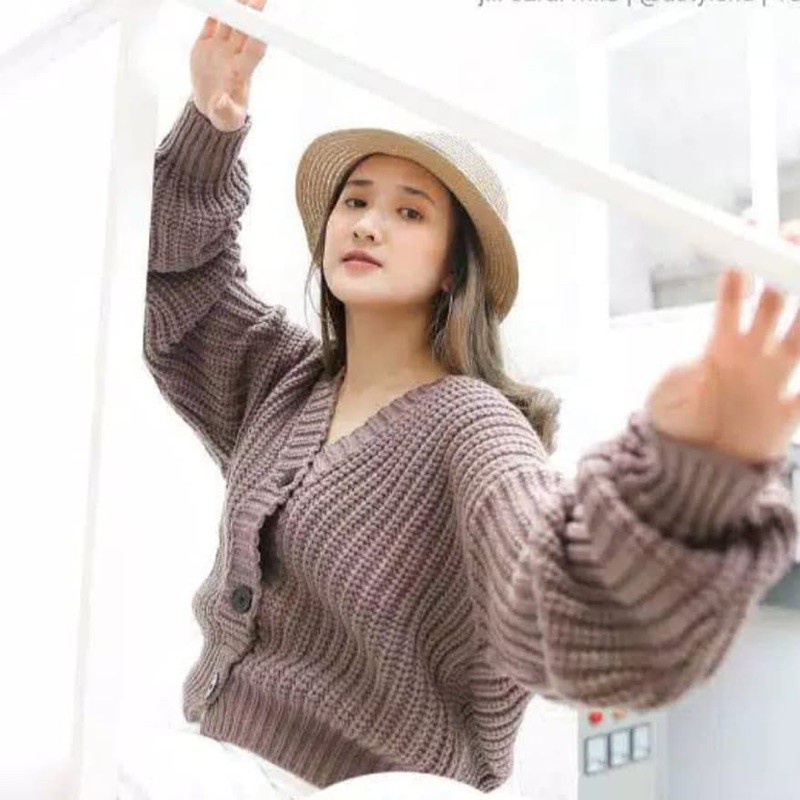 Belleza outlet baju rajut Cardigan rajut atasan wanita Gracia knit