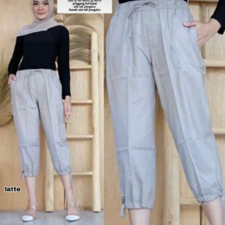 celana 7/8 zie baggy pants  chinos celana wanita celana korea kekinian celana katun premium –Par31au