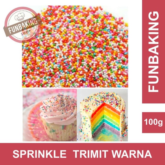 

rg201tg Funbaking - Sprinkle Trimit Springkle Sprinkel Eropa Repack Ori - 50Gr Xz20X1Z11