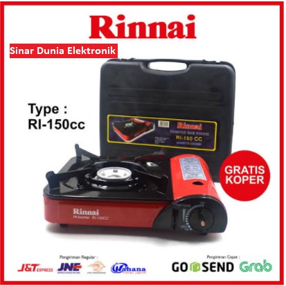 Rinnai Kompor Gas Portable RI 150CC Kompor Gas Piknik RI-150 CC