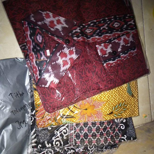 Kemeja Batik Lengan Pendek 021 Risna Batik Hrb026 Hem Batik Murah Seno Sogan Bakung Padi Manggar