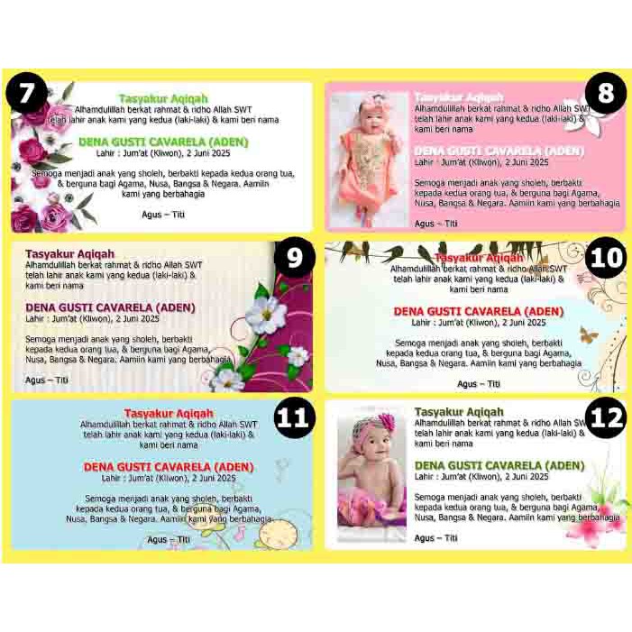 

label aqiqah isi 50 pcs harga asli per pcs nya 300