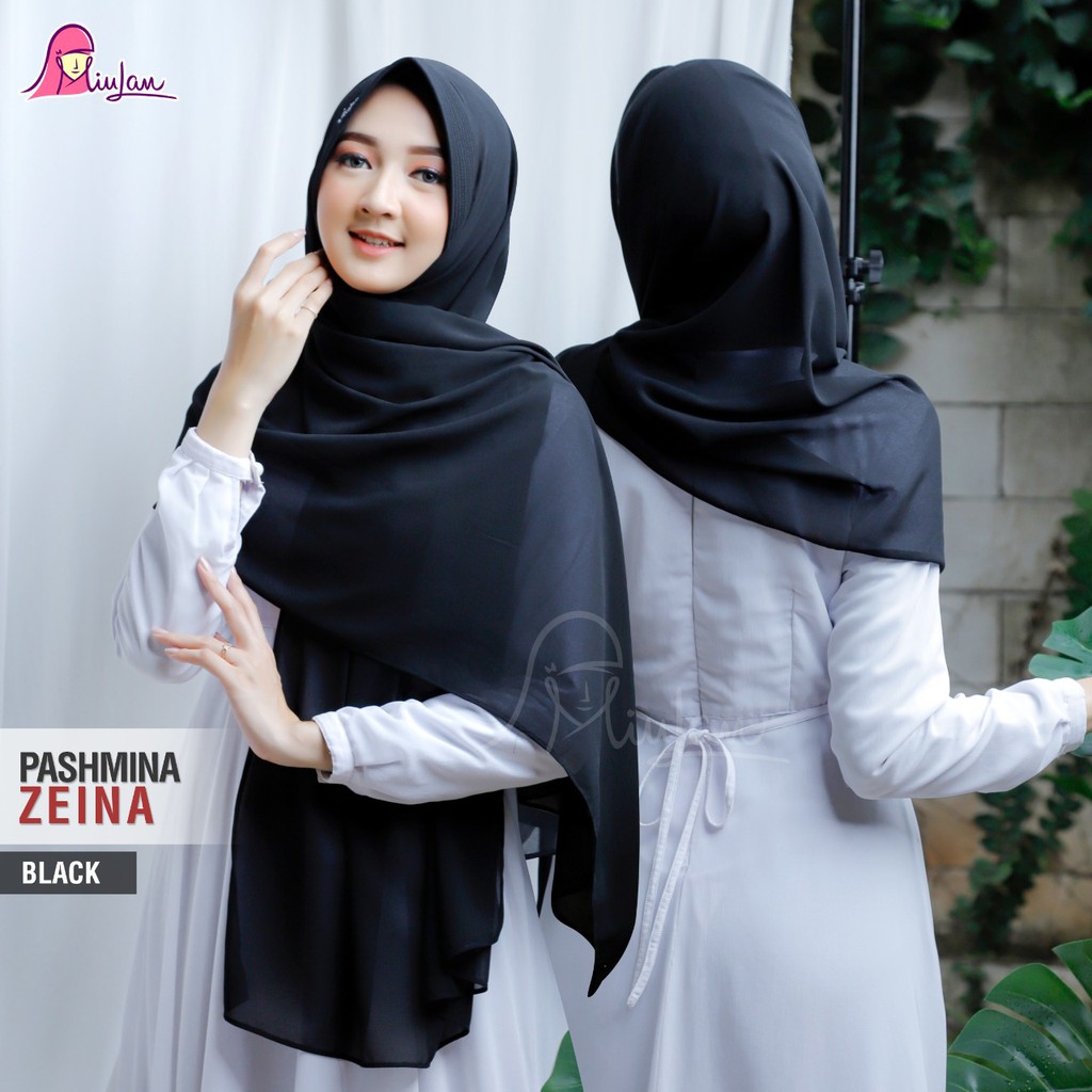 PASHMINA INSTAN CERUTY ZEINA MIULAN-BLACK