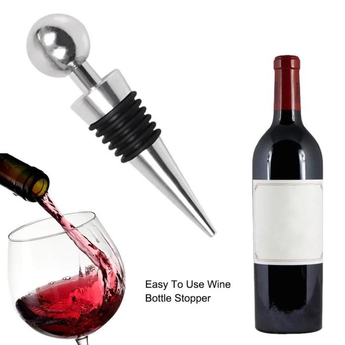 wine stopper decanter bulat / penutup botol serbaguna untuk minuman kecap saus wine beer / wine pourer tutup botol dapur minyak saus kecap / bottle lid