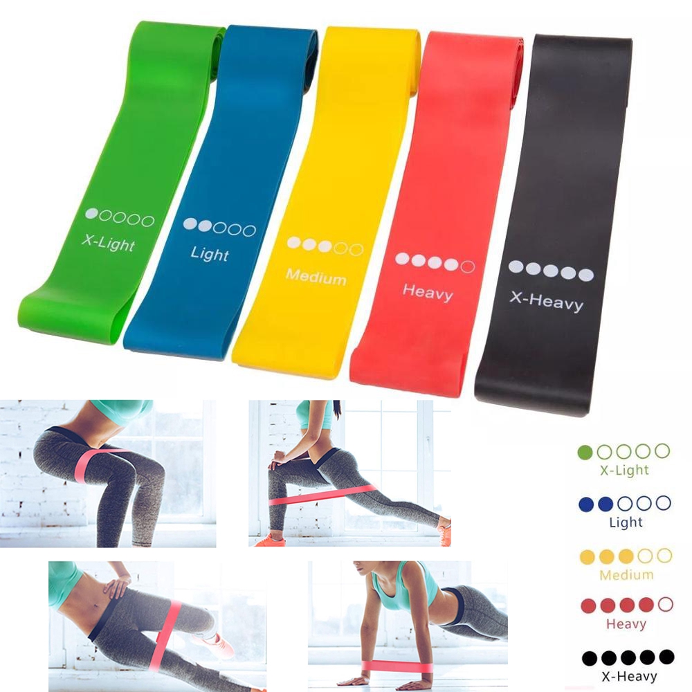 Set Resistance Band Karet Elastis Untuk Olahraga Yoga Gym Dan Workout