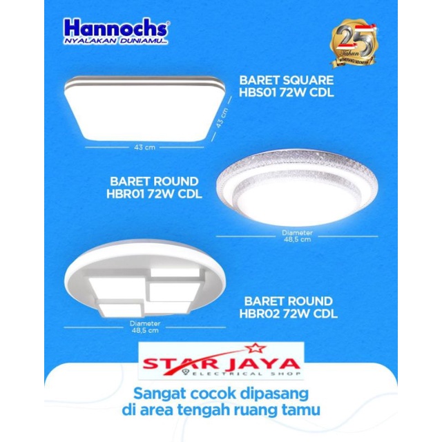 Hannochs LED Baret HBR01 72W CDL dan HBS01 72W CDL