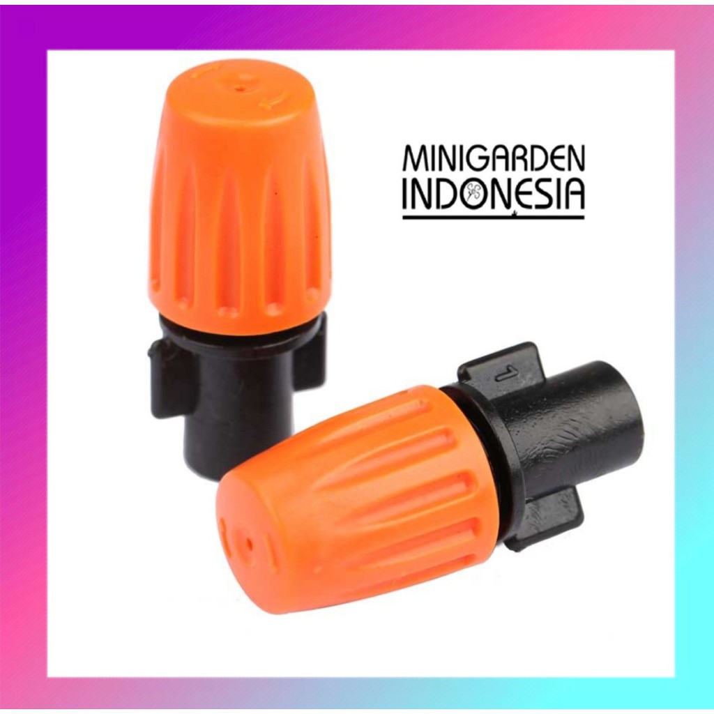 SPRAYER HEAD MIST NOZZLE ORANGE misting sprinkler konektor 6mm alat siram irigasi taman fertigasi