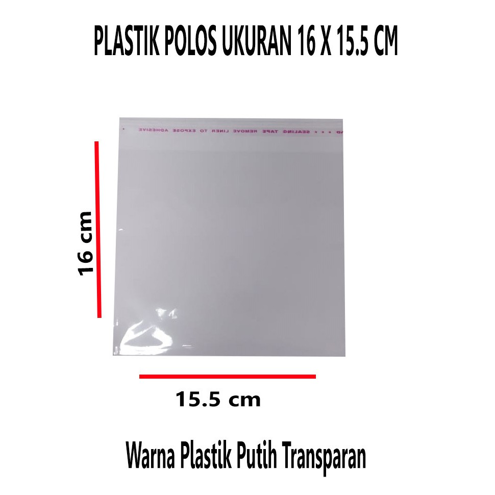 

Kantong Plastik Opp Seal Lem/Plastik Kue/Plastik Bening Kaca Seal Lem Transparant 16x15cm