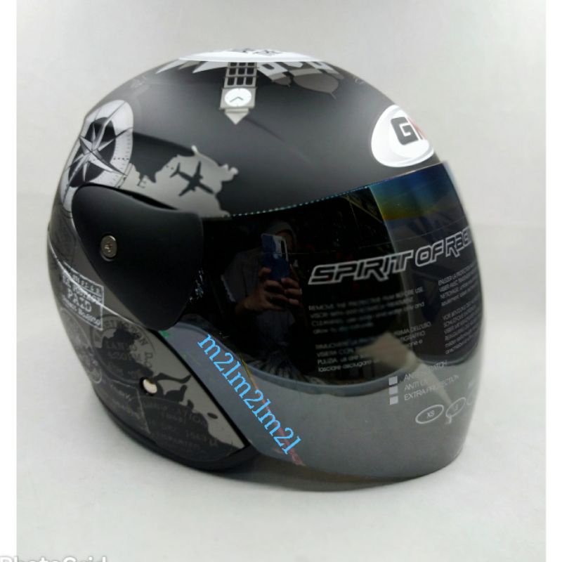 Helm GM evolution travel hitam doff