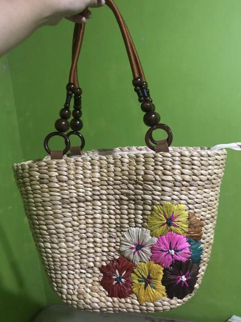 Murah! Cantik! Tas Enceng Gondok Anyam Sulam