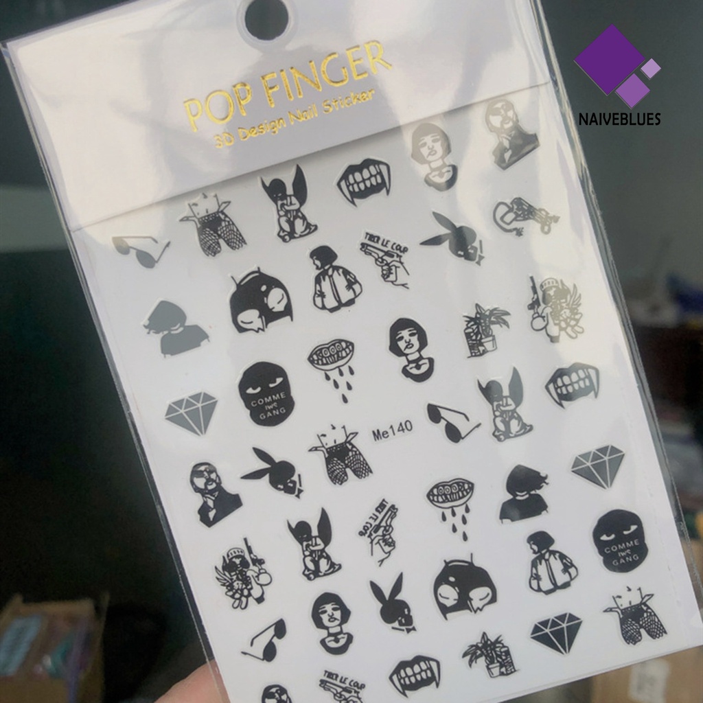 Naiveblue &gt; Stiker Kuku 10 Motif Sexy Untuk Nail Art / Manicure