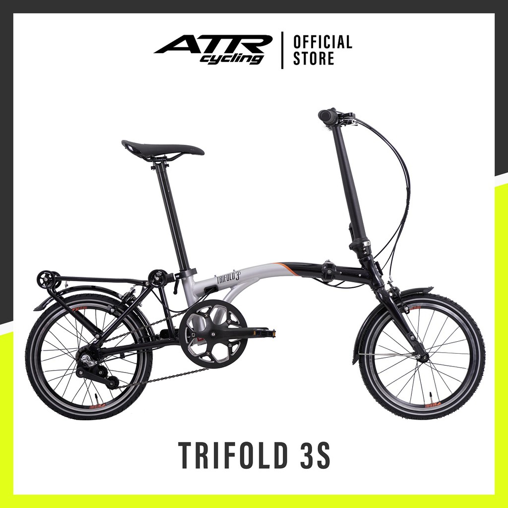 United Bike Sepeda Lipat FOLDING AL16-03 U TRIFOLD 3S (20.1) BK-SLV