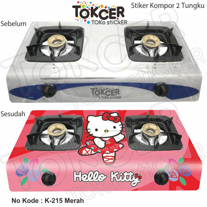 Stiker Kompor 2 Tungku Hello Kitty