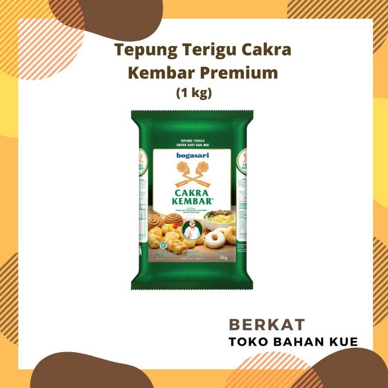 

Tepung terigu Cakra Kembar Premium 1kg