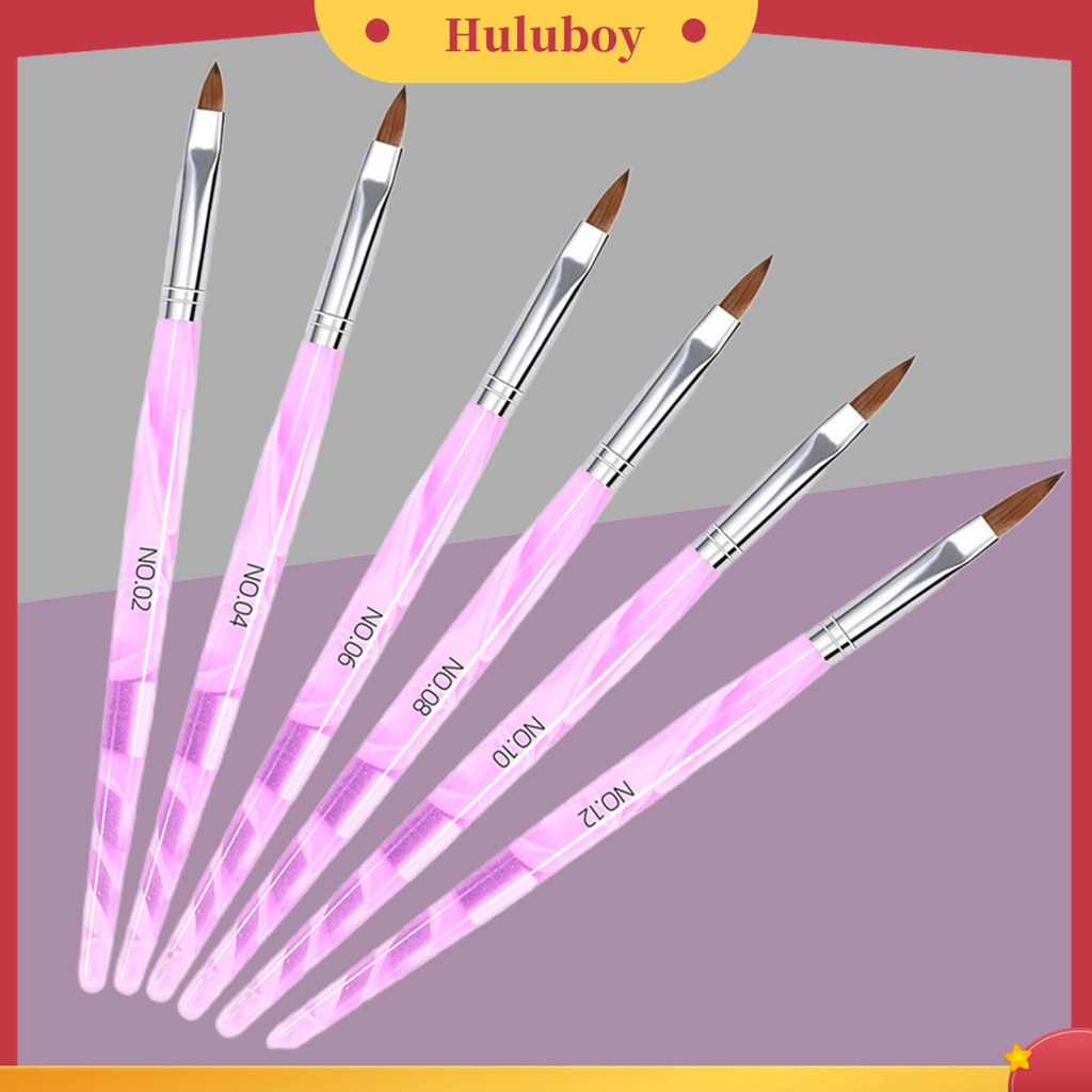 Huluboy Huluboy♡ 19pcs / Set Pen Dotting Gel UV Multifungsi Ultra Tipis Gagang Ergonomis Untuk Nail Art / Manicure