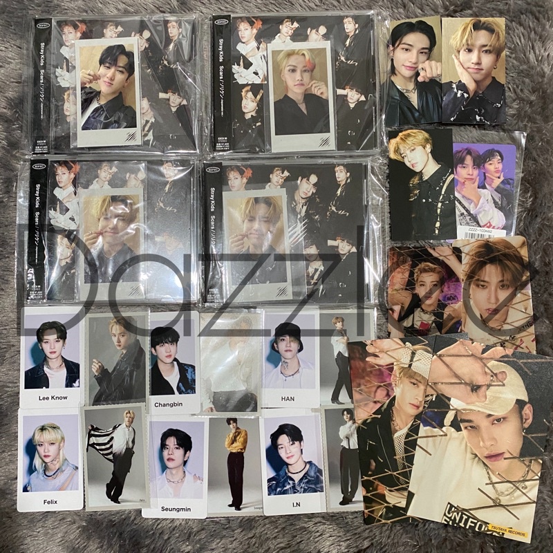 UNSEALED Stray Kids Japan Album Scars full set photocard pola merch Anan Lee Know Changbin Hyunjin H