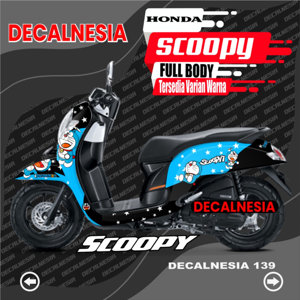 Decal Scoopy Modifikasi Variasi Racing Stiker Motor Scoopy - Sticker Scoopy 2017 2018 2019 2020