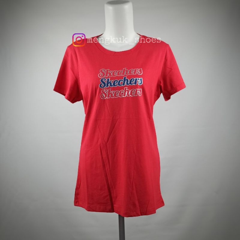Kaos Skechers Women's Logo T Shirt (W) Original 100% BNWT - KAOS SKECHERS WANITA