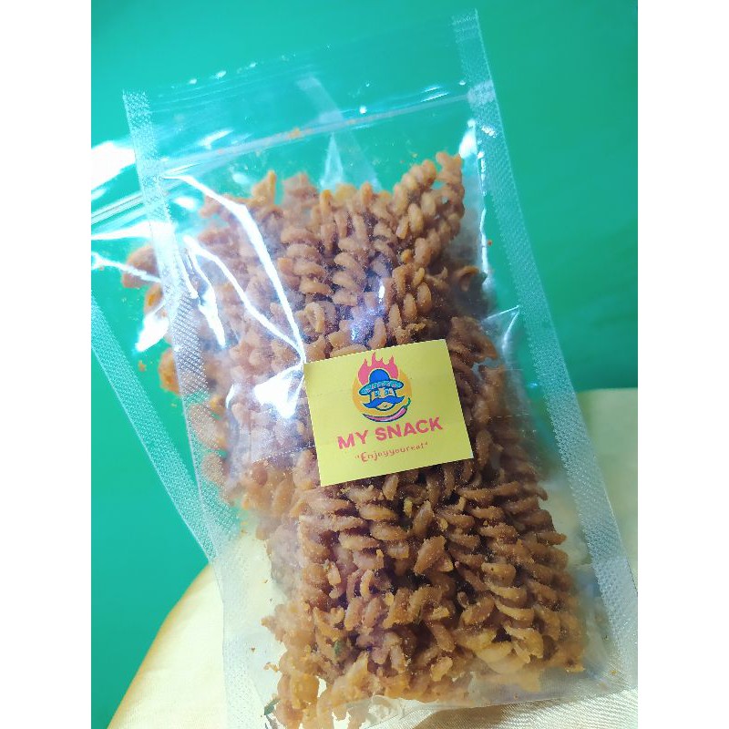 

Makaroni spiral pedas kemasan pouch