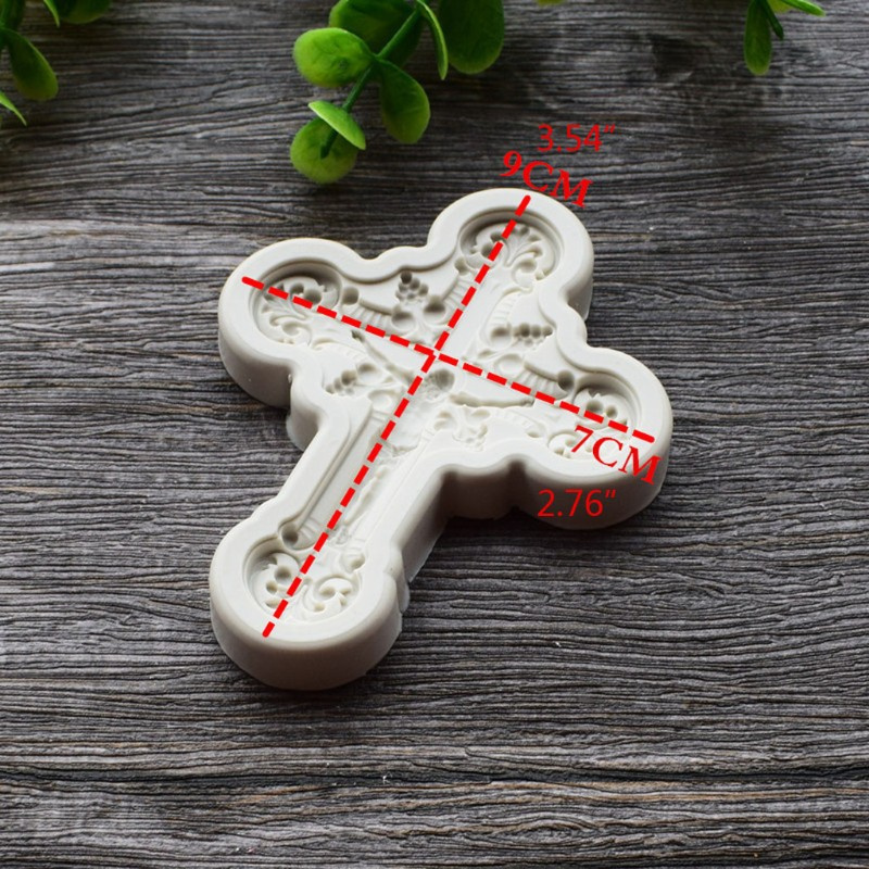 Glitter Cross Pendant DIY Jewelry Casting Molds Jesus Cross Shape Pendant Key Chain Silicone Resin Jewelry Molds Baking Tools