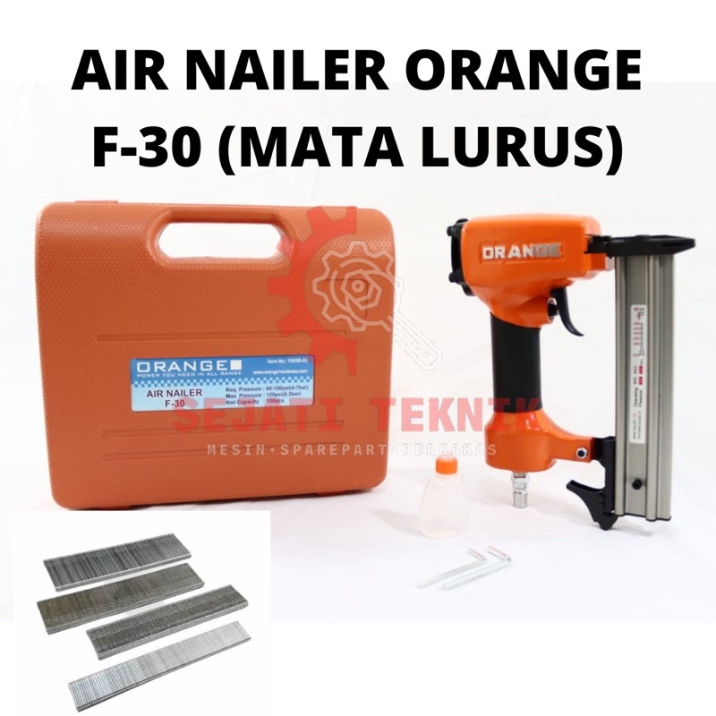 alat paku tembak orange f30 air nailer gun staples angin paku tembak stapler f30 orange