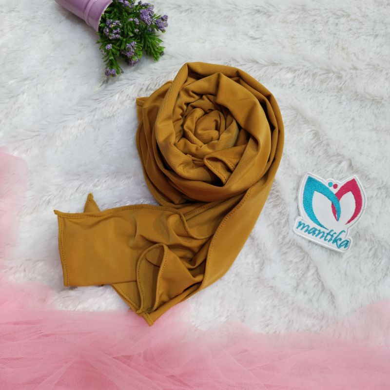PASHMINA KUPING JERSEY NUNA HIJAB INSTAN PASHMINA VIRAL-Mustard