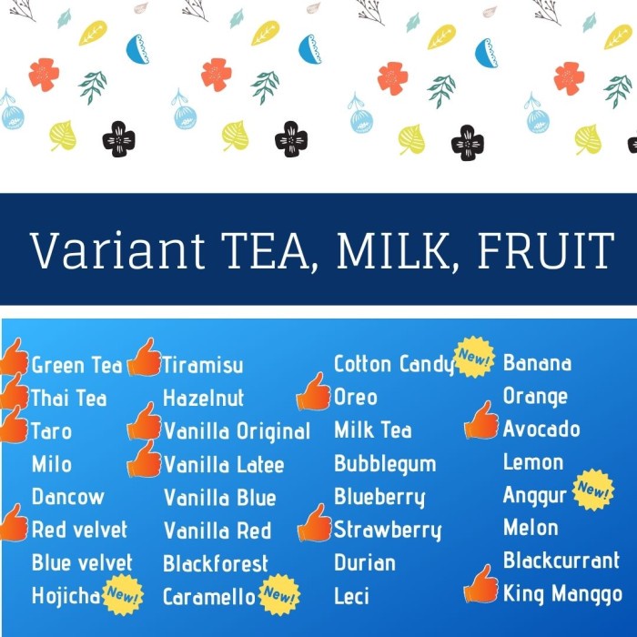 

Lainnya-Minuman-Bubuk- 80 Bubuk Minuman Aneka Rasa @1Kg (Bisa Pilih Variant, 1Kg ~ 1 Variant)